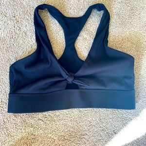 Black textured athletic bikini top!